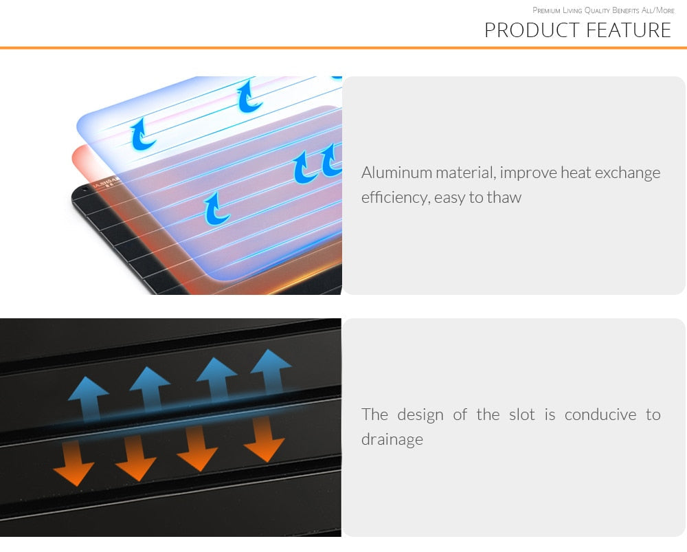 Magic Fast Defrosting Tray Thawing Chopping Board Thaw Food Fruit Steak Meat Seafood Quickly Kitchen Gadgets Tools